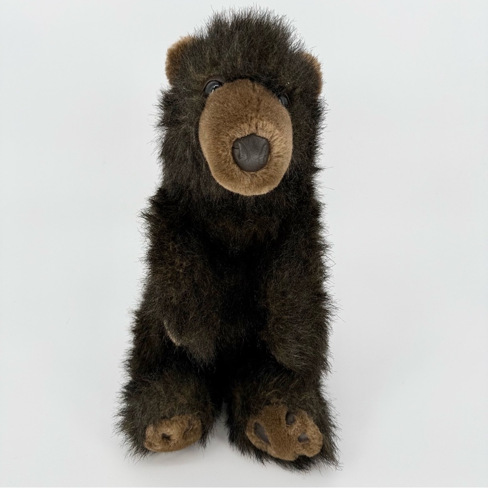 Vintage 1983 Carousel By Guy Plush Large Black Bear Teddy Fuzzy Stuffed Animal